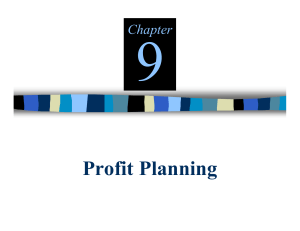 Profit Planning - McGraw