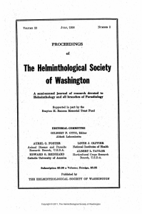 Proceedings of the Helminthological Society of Washington 23(2