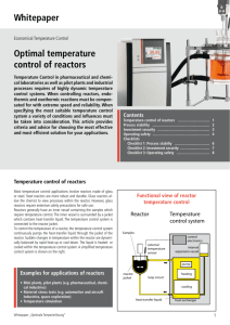 Whitepaper Optimal temperature control of reactors