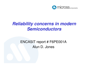 Reliability concerns in modern Semiconductors