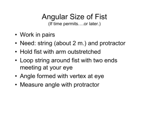 Angular Size of Fist