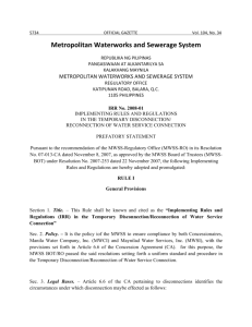 IRR No. 2008-01 - metropolitan waterworks and sewerage system
