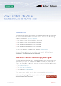 ACL Feature Overview and Configuration Guide