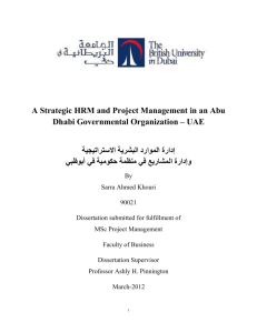 A Strategic HRM and Project Management in an Abu Dhabi