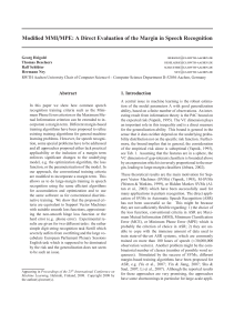 A Direct Evaluation of the Margin in Speech Recognition