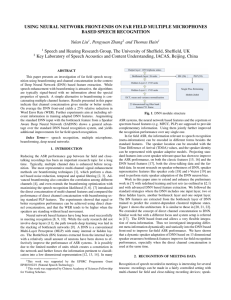 Using neural network front-ends on far field multiple microphones