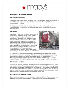 Macy's: A National Brand
