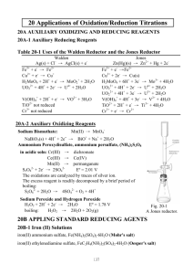 20 Applications of Oxidation/Reduction Titrations
