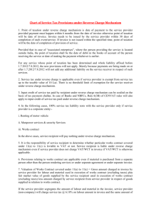 Chart of Service Tax Provisions under Reverse Charge Mechanism