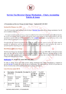 Service Tax Reverse Charge Mechanism – Chart, Accounting