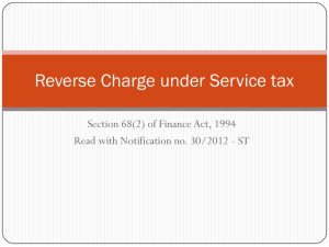 Reverse Charge under Service tax