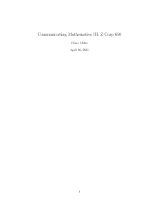 Communicating Mathematics III: Z-Corp 650