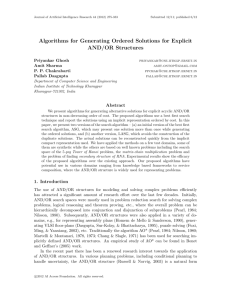 Algorithms for Generating Ordered Solutions for Explicit AND/OR