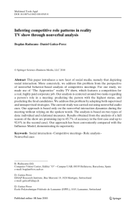 Inferring competitive role patterns in reality TV show through
