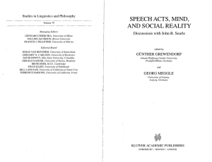 speech acts, mind, and social reality
