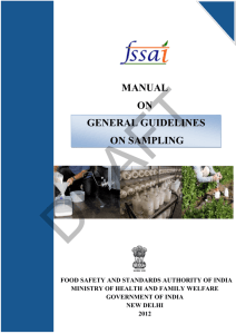 manual on general guidelines on sampling