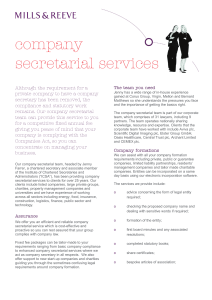company secretarial services