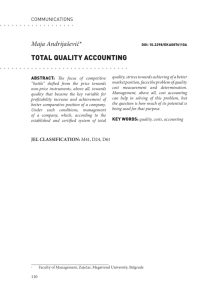 TOTAL QUALITY ACCOUNTING