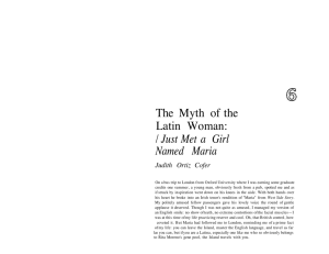 The Myth of the Latin Woman: / Just Met a Girl Named Maria