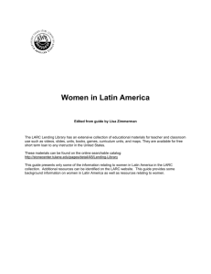 Women in Latin America - Stone Center for Latin American Studies