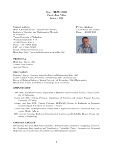 Peter FILZMOSER Curriculum Vitae