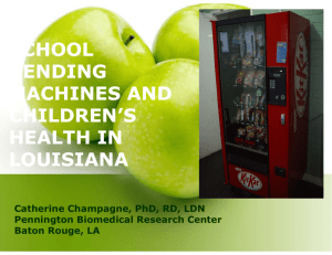 Vending Machines - Pennington Biomedical Research Center