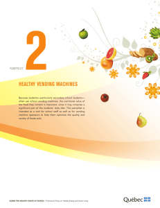 Pamphlet 2 - Healthy vending machines