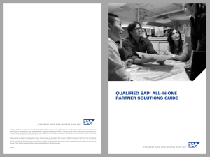 SAP A1 Solution Partner Guide