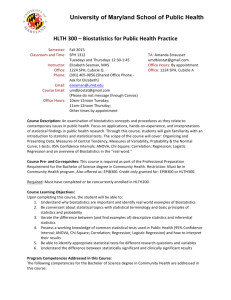 University of Maryland School of Public Health HLTH 300