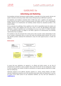 Guidelines for Advertising and Marketing