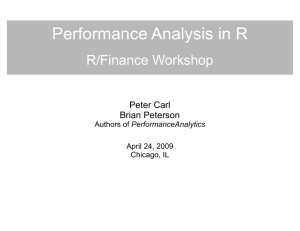 Performance Analysis in R