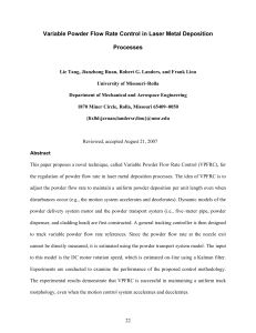 Variable Powder Flow Rate Control in Laser Metal Deposition