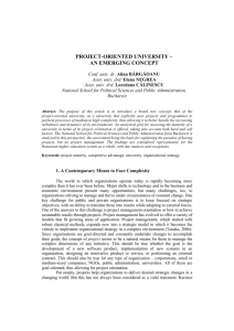 project-oriented university – an emerging concept