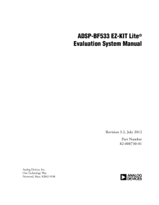 ADSP-BF533 EZ-KIT Lite Evaluation System