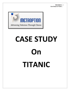 Case Study for Titanic