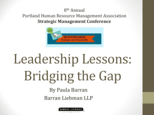 Leadership Lessons - Portland Human Resources Management