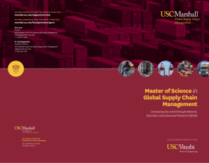 Master of Sciencein Global Supply Chain