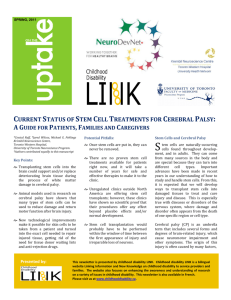 current status of stem cell treatments for cerebral palsy