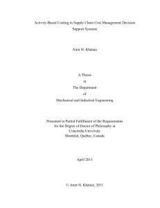 Activity-Based Costing in Supply Chain Cost