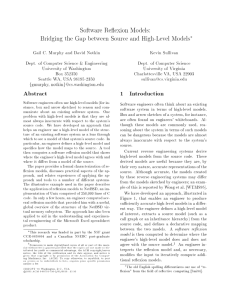 Software Re exion Models - UBC Department of Computer Science