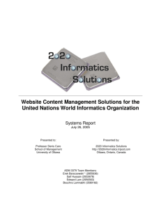 Website Content Management Solutions for the United Nations