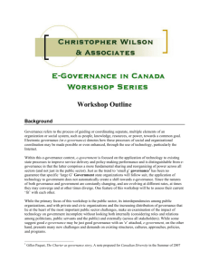 E-Governance - Christopher Wilson & Associates