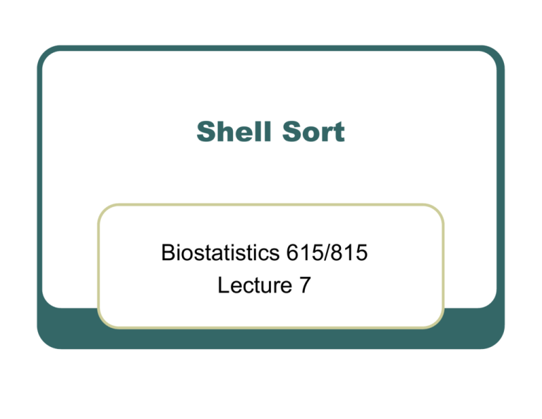 Shell Sort