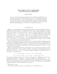 The worst case in Shellsort and related algorithms