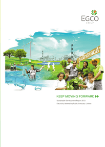 Sustainability Report 2013 - Electricity Generating Public Co