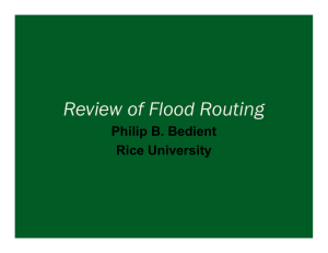 Review of Flood Routing, Chapter 4