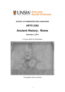 Ancient History: Rome - School of Humanities & Languages