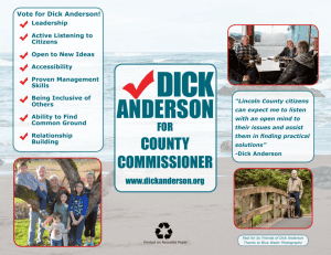 Click Here to See Dick Anderson's Campaign Brochure 2014
