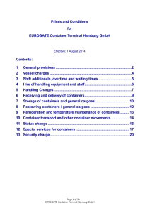 Prices and Conditions for EUROGATE Container Terminal Hamburg