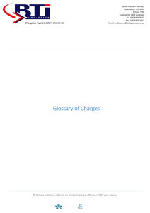 Glossary of Charges